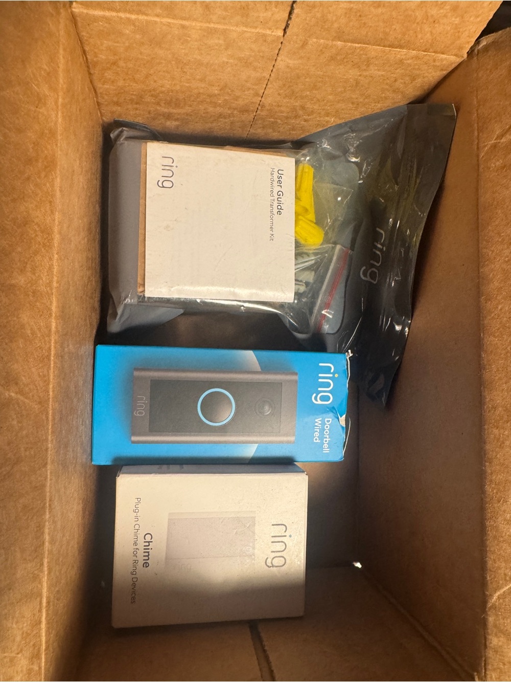 Ring Video Doorbell (Wired) with Chime and Hardwire tTansformer Kit Bundle